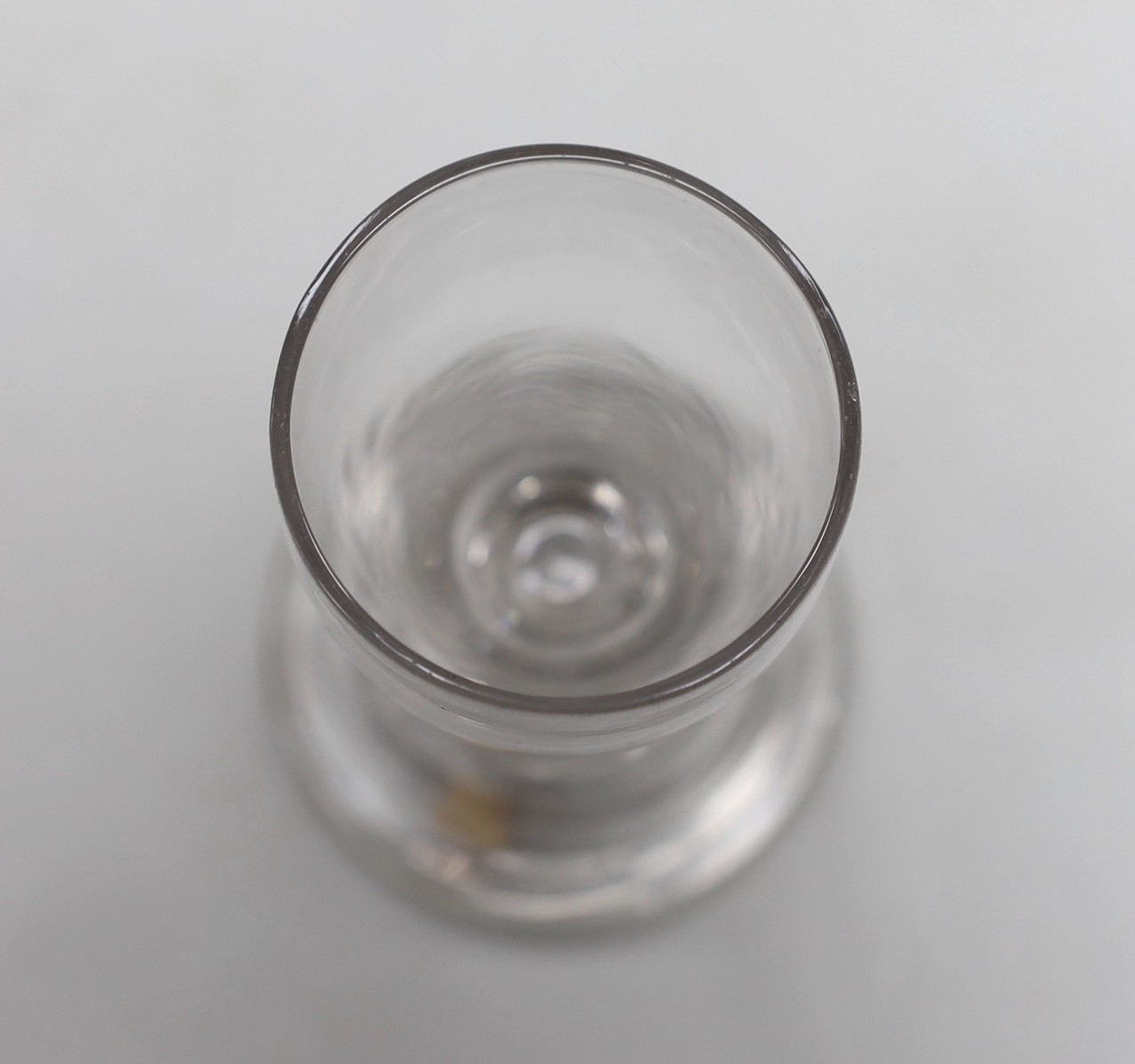 A George III stepped foot toasting glass, 9.5cms high